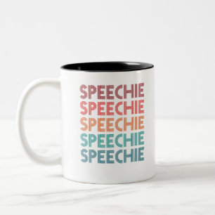 Speechie Retro Speech Pathology Pathologin SLP Zweifarbige Tasse