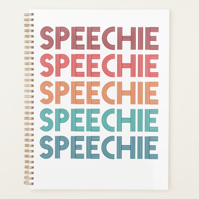 Speechie Retro Speech Pathology Pathologist SLP Planer (Vorderseite)