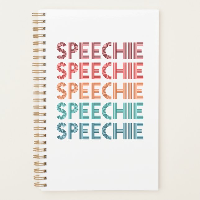 Speechie Retro Speech Pathology Pathologist SLP Planer (Vorderseite)