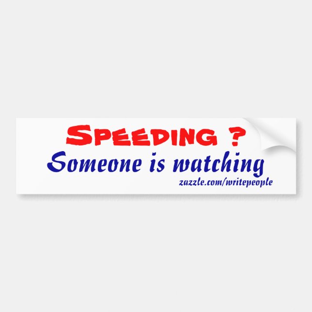 speed caution bumper stickers autoaufkleber (Vorne)