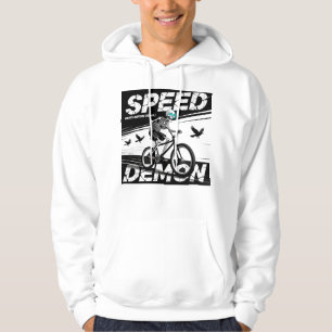 Speed Demon Gruseliger Radfahrer Grafik Hoodie
