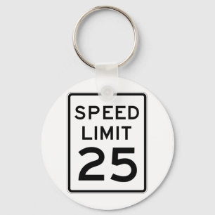 Speed Limit 25 Street Sign Schlüsselanhänger