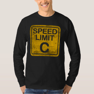 Speed Limit C Grunge störte Physik Nerd Meme T-Shirt