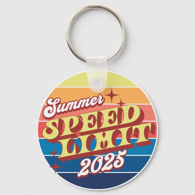 Speed Limit Sommer 2025 Sonnenuntergang Schlüsselanhänger (Vorderseite)