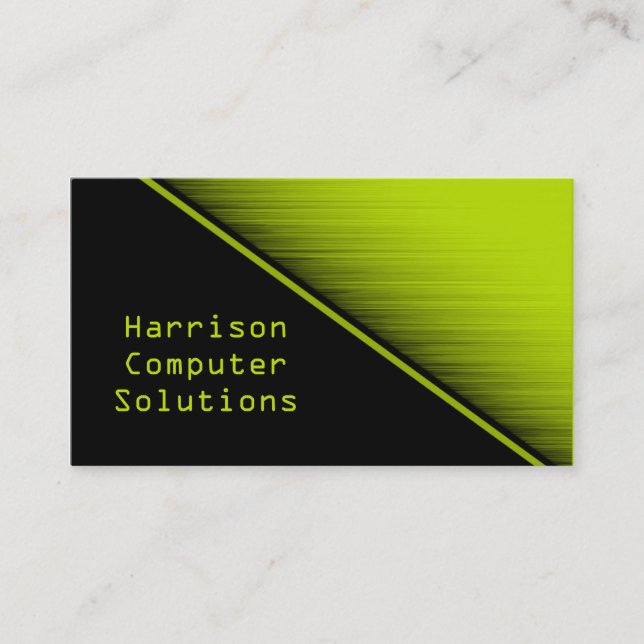 Speed Texture Business Card, Neon Green Visitenkarte (Vorderseite)