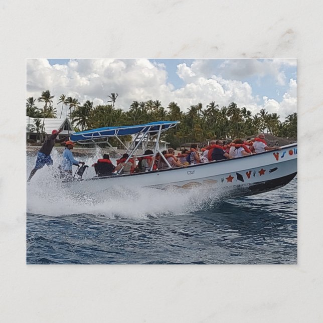 SPEEDBOAT EN RÉPUBLIQUE DOMINICAINE Carte postale (Devant)