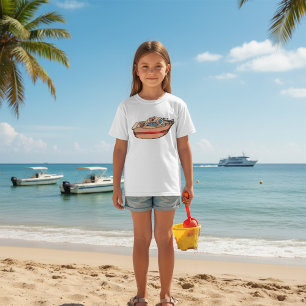 Speedboat Illustration Fun Nautical Boat Design T-Shirt
