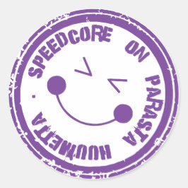 Speedcore auf Parasta huumetta tarra/Aufkleber Runder Aufkleber