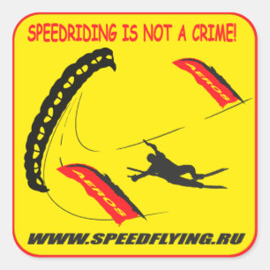 Speedfliegen Quadratischer Aufkleber