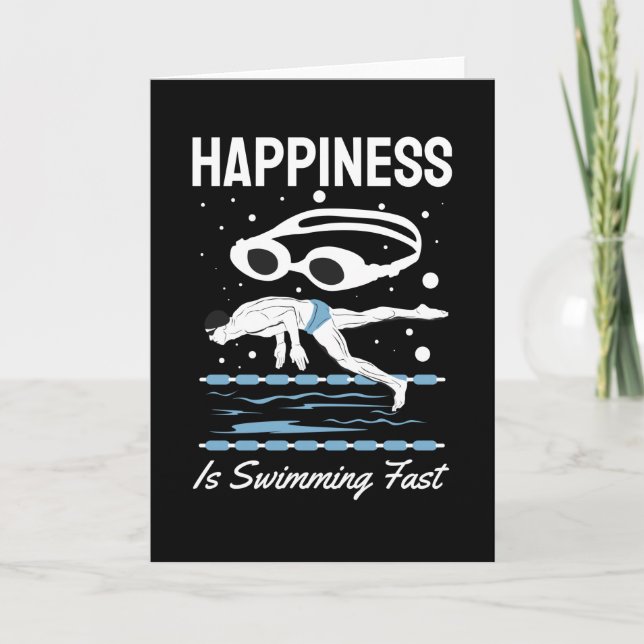 Speedo Swimmer - Glück ist Schwimmen Karte (Vorderseite)