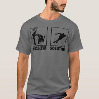 Speedskate Speed Skater Ice-Skaten-Anweisung pro T-Shirt