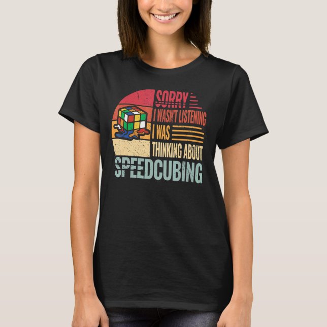 Speedsolution Speedcuber Speedcube Speed Cuber vin T-Shirt (Vorderseite)
