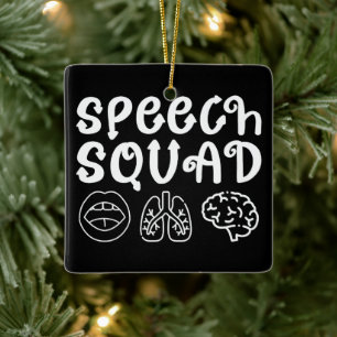 Speedsquad SLP Speech Language Pathologe Funny Keramikornament