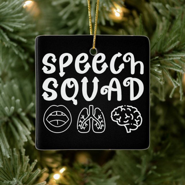 Speedsquad SLP Speech Language Pathologe Funny Keramikornament (Baum)