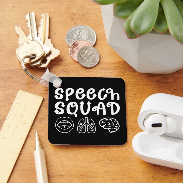 Speedsquad SLP Speech Language Pathologe Funny Schlüsselanhänger (Schreibtisch)