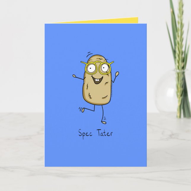Speedtater - Kartoffel mit Glasgrüßkarte Karte (Vorderseite)