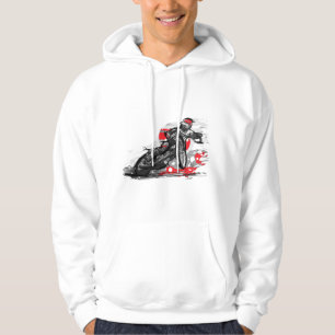 Speedway-flacher Bahn-Motorrad-Rennläufer Hoodie