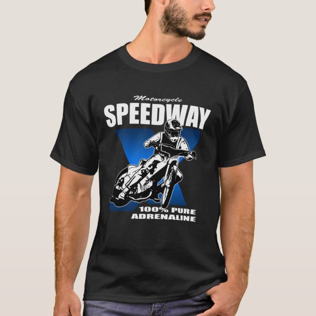 Speedway railway sport motorcycle racing driver T-Shirt (Vorderseite)
