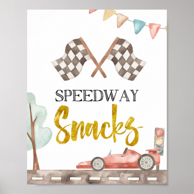 Speedway Snacks Racing Sign Poster (Vorne)