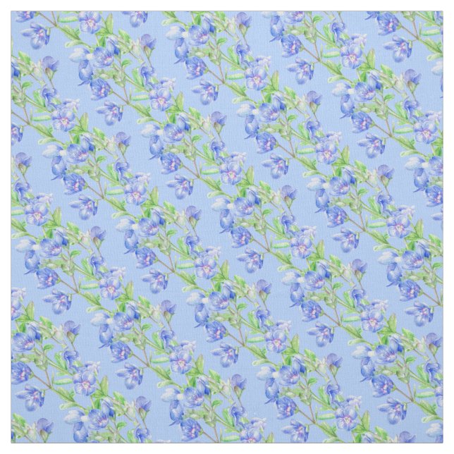 Speedwell Aquarellkunst gemustertes Gewebe Stoff (Muster)