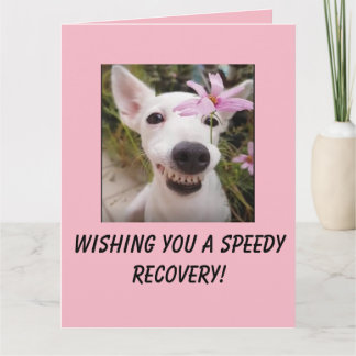 Speedy Erholung Hund mit Blume Big Card Karte