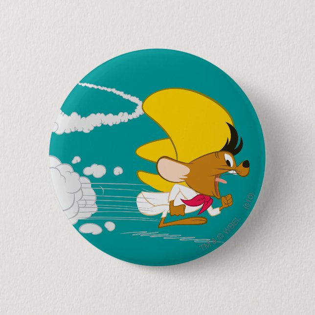 SPEEDY GONZALES™ läuft in Farbe Button (Vorderseite)