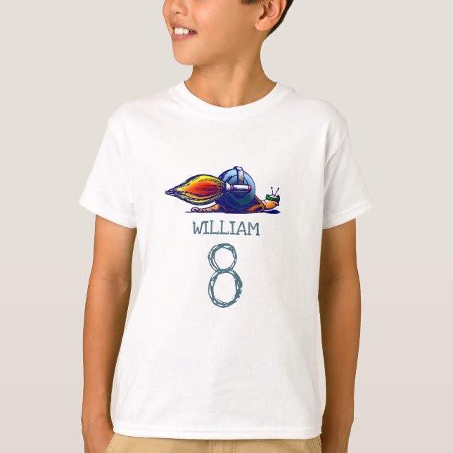 Speedy Rocket Snail T-Shirt (Vorderseite)