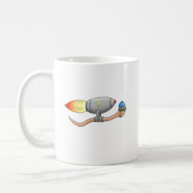 Speedy Rocket Worm Kaffeetasse (Links)