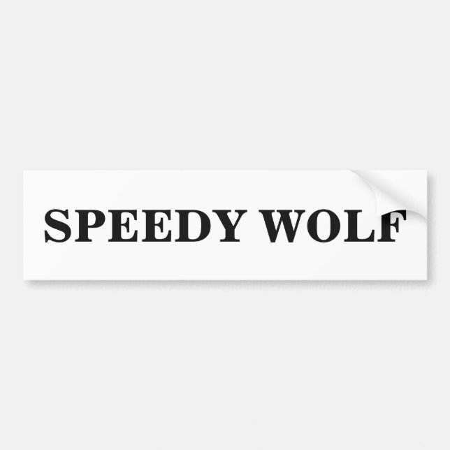 Speedy Wolf Autoaufkleber (Vorne)