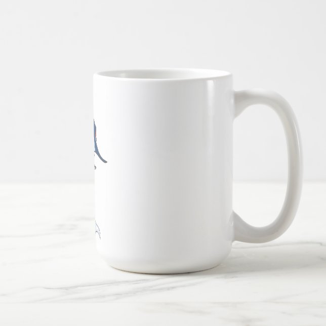 Speerfisch-Cartoon Kaffeetasse (Rechts)