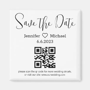 Speichere das Datum QR-Code minimalist moderne Hoc Magnet