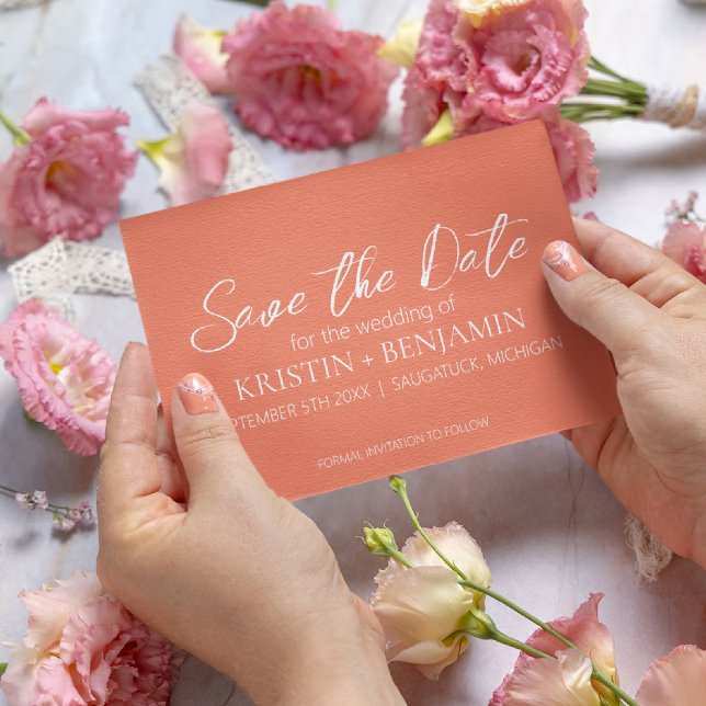 Speichern der Datumsankündigungen (Peach) Einladung (Von Creator hochgeladen)