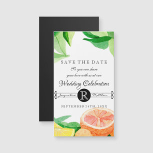 Speichern des Datums "Citrus Fruit Lemon Orange" Magnetkarte