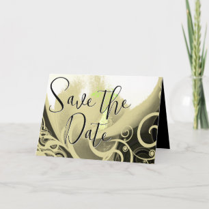 Speichern Sie das Datum Cala Lily - Beige und ...  Einladung