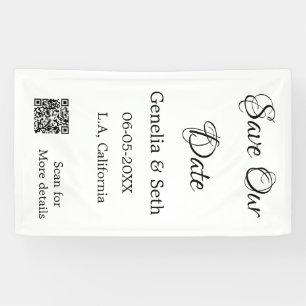 Speichern Sie das Datum einfache minimale QR-Scan- Banner
