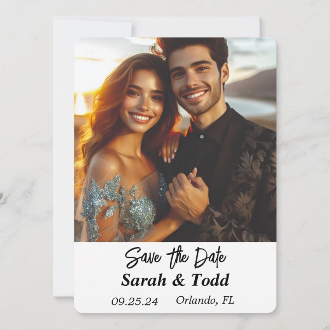 Speichern Sie das Datum Flachkarte Save The Date (Vorderseite)