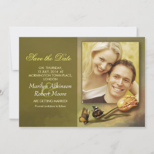 Speichern Sie das Datum Foto-Einladung mit Vintage Save The Date