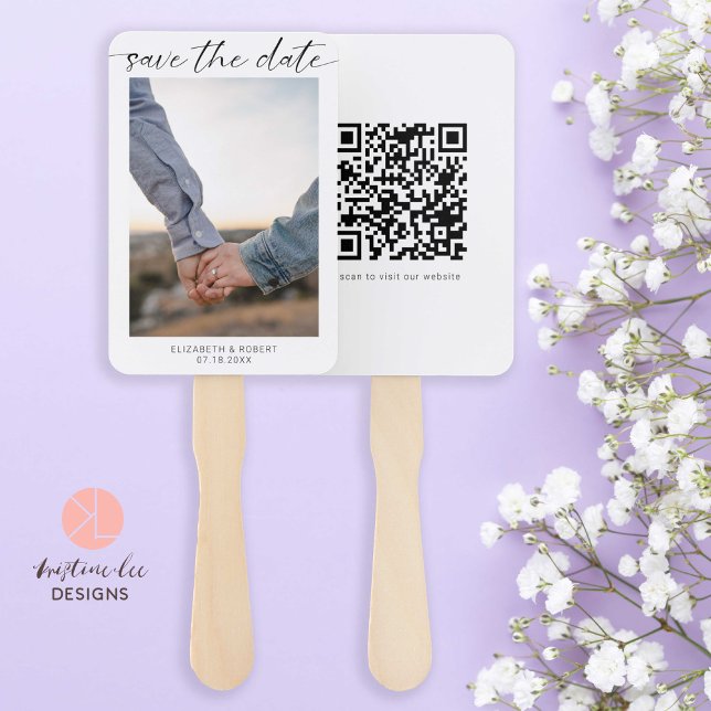Speichern Sie das Datum Foto Minimal QR Code Skrip Fächer (Von Creator hochgeladen)
