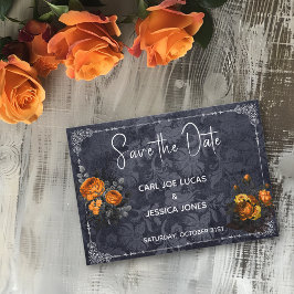 Speichern Sie das Datum Halloween Hochzeit Orange  Save The Date