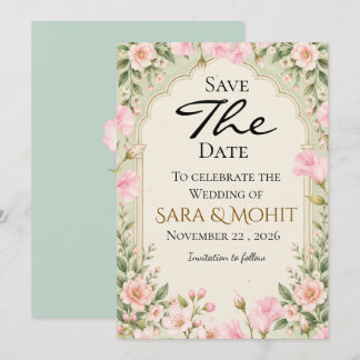 Speichern Sie das Datum Hochzeitseinladung Editabl Einladung