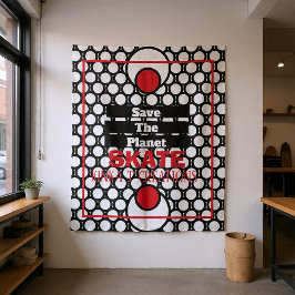 Speichern Sie das Skateboard für den Skate Planet Wandteppich