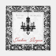 Speichern Sie den Date Magnet Chandelier Schwarz-w