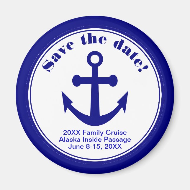 Speichern Sie die Date Magnet Nautical Cruise Beac (Vorne)