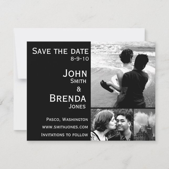 Speichern Sie die Daten für individuell anpassbare Save The Date (Vorderseite)