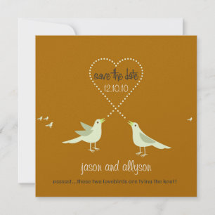 Speichern Sie die Datumsangaben mit Lovebirds {Gol Save The Date
