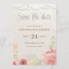 Speichern Sie die Datumskarte im Wiese Summer Wedd Save The Date