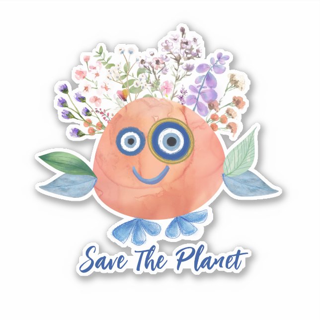 Speichern Sie die Sticker auf dem Planeten (Vorderseite)
