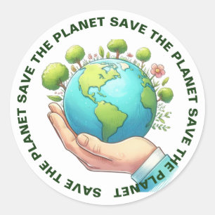 Speichern Sie die Sticker auf dem Planeten
