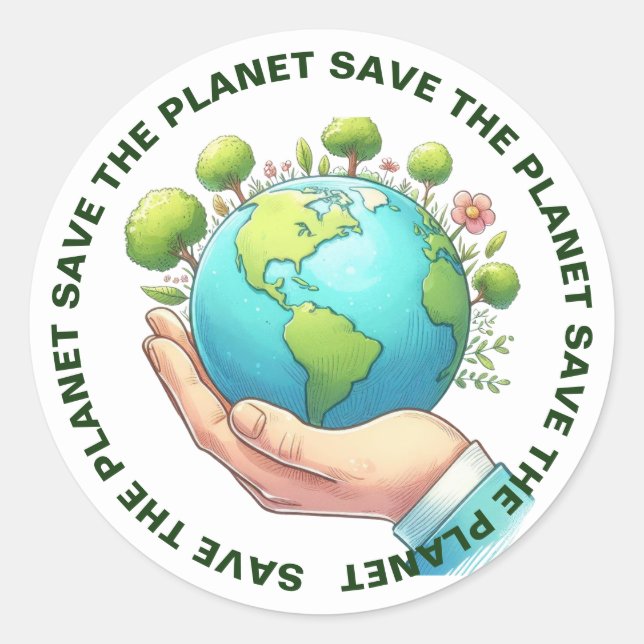 Speichern Sie die Sticker auf dem Planeten (Vorderseite)