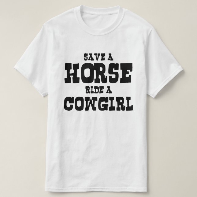 SPEICHERN SIE EINE PFERDEFAHRT IN EINEM KÜHL T-Shirt (Design vorne)